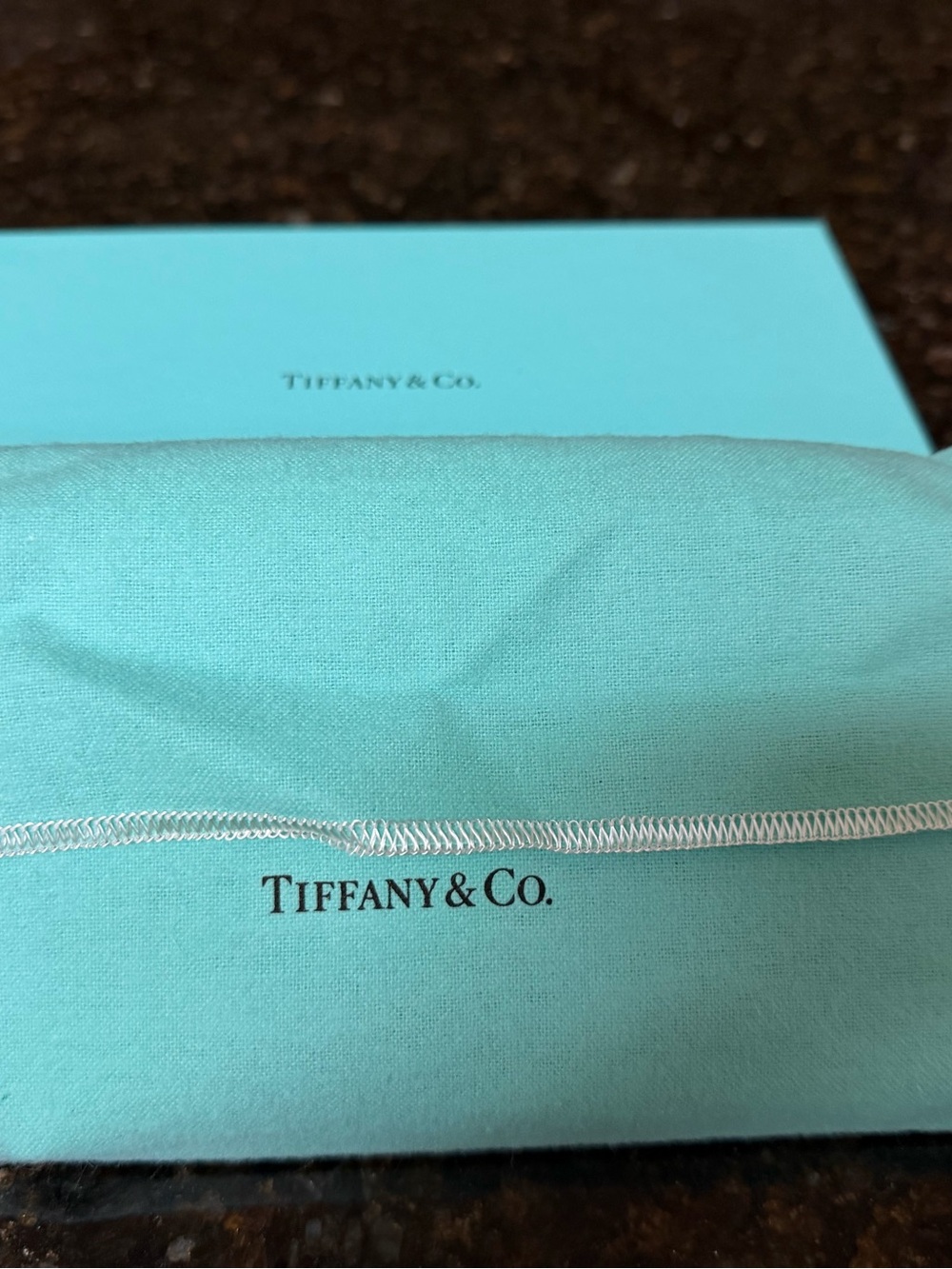 Tiffany & Co. Black Leather Zip Around Wallet with Silver Plaque - Picture 3 of 3